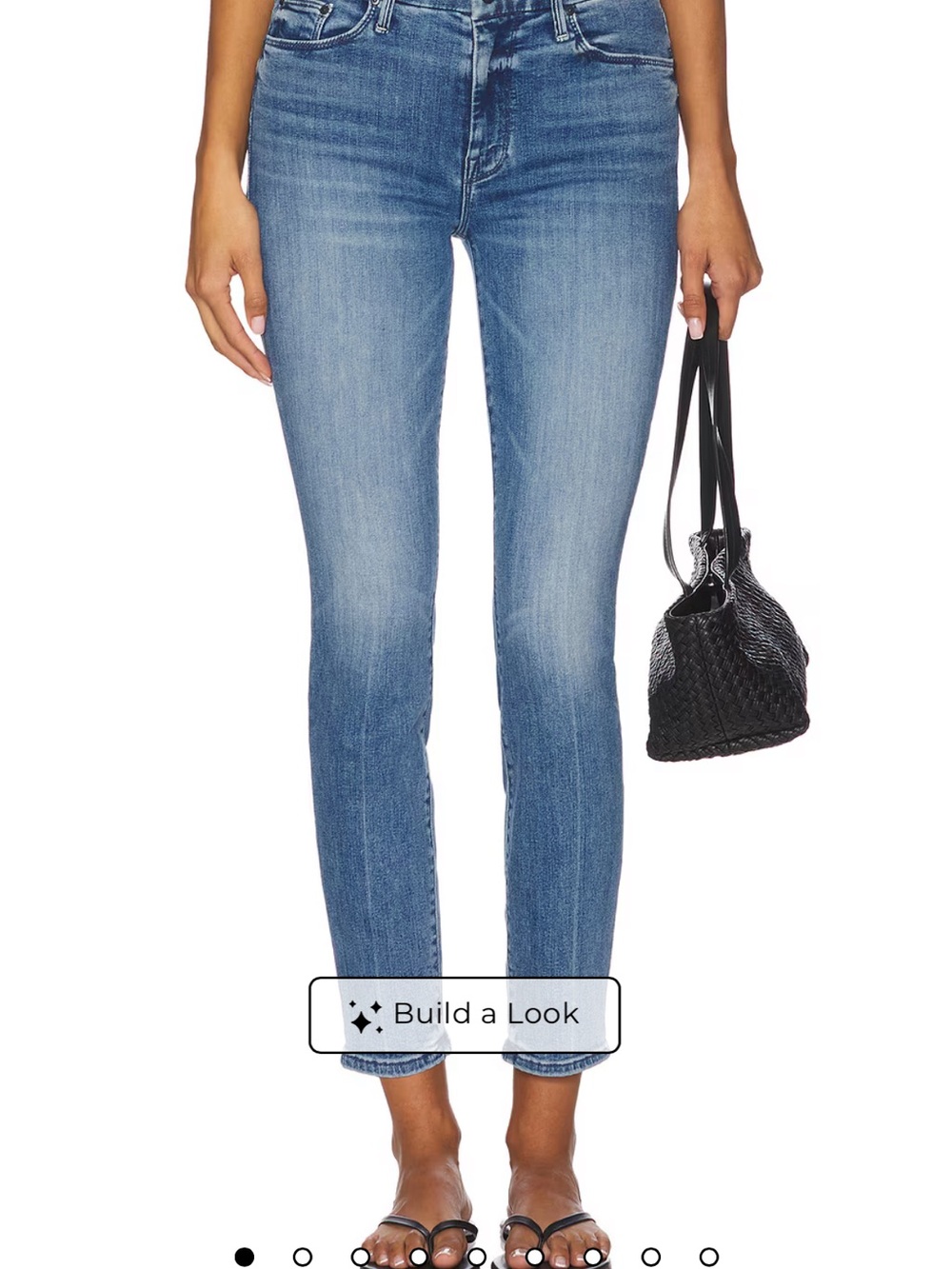 Mother Denim High Waisted Looker Ankle Fray Jean